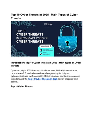 Top 10 Cyber Threats in 2025 _ Main Types of Cyber Threats.pdf
