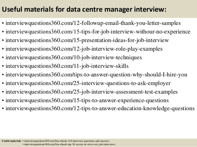 Top 10 Data Centre Manager Interview Questions And Answers