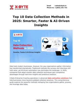 Top 10 Data Collection Methods in 2025: Smarter, Faster & AI-Driven ...