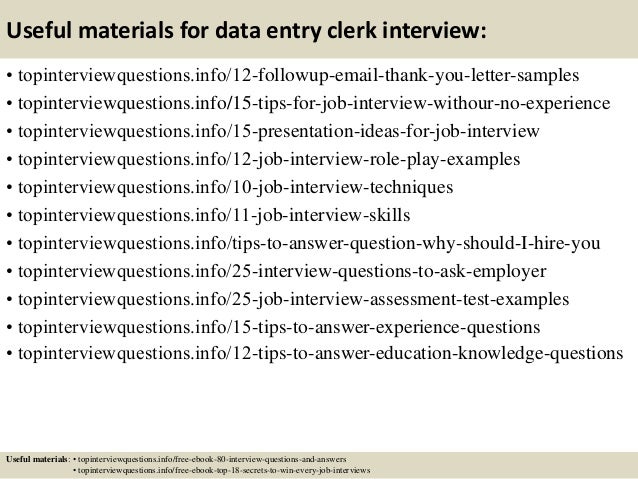 Top 10 data entry clerk interview questions and answers