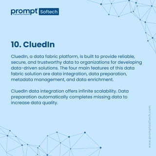 Top 10 Data Fabric Tools for Data-Driven Enterprises