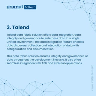 Top 10 Data Fabric Tools for Data-Driven Enterprises