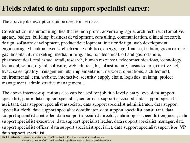 data specialist job description