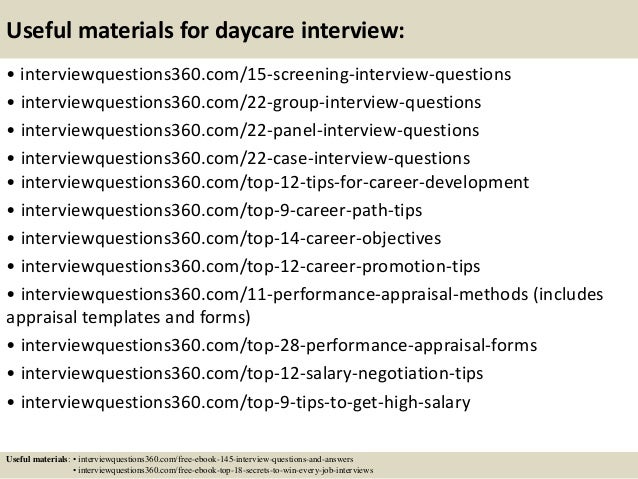 top 10 daycare interview questions and answers daycare interview questions