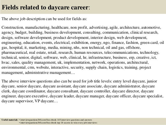 daycare interview questions