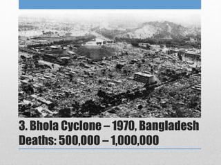3. Bhola Cyclone – 1970, Bangladesh
Deaths: 500,000 – 1,000,000
 