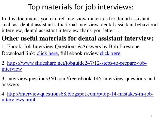 dental assistant questions