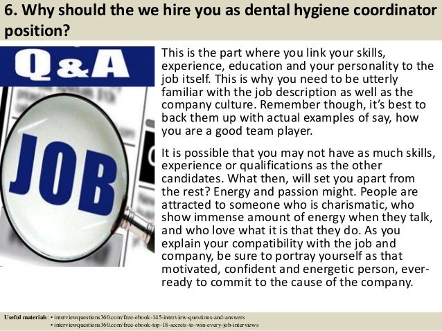 dental hygiene interview questions