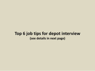 Top 10 Depot Interview Questions With Answers Ppt Top 10 Depot Interview Questions With Answers Ppt