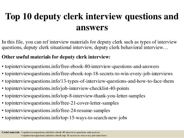 deputy clerk resume under fontanacountryinn com deputy clerk resume