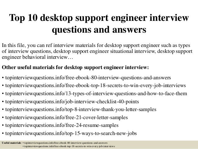 It desktop support job resume