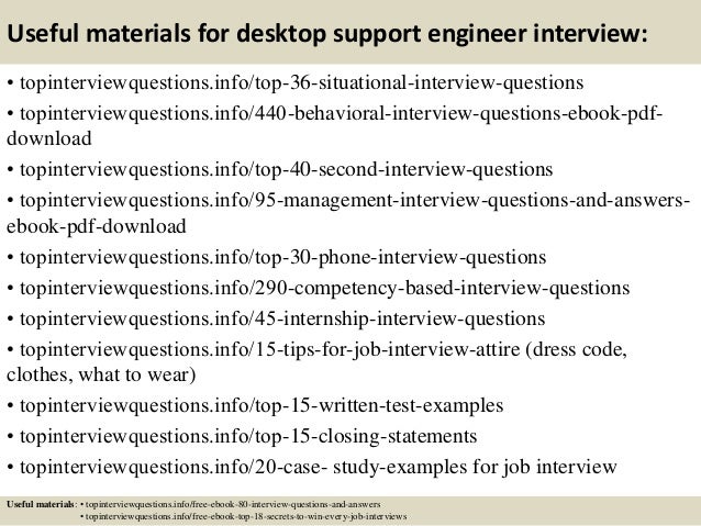 desktop support interview questions and answers pdf