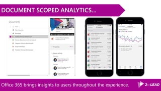 Office 365 brings insights to users throughout the experience.
DOCUMENT SCOPED ANALYTICS…
 