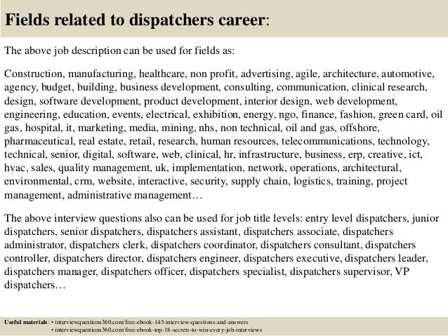 top 10 dispatchers interview questions and answers job description for dispatcher