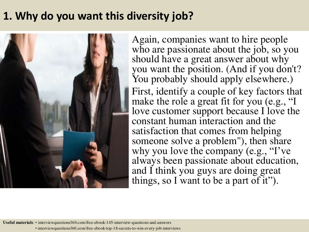 Top 10 diversity interview questions and answers