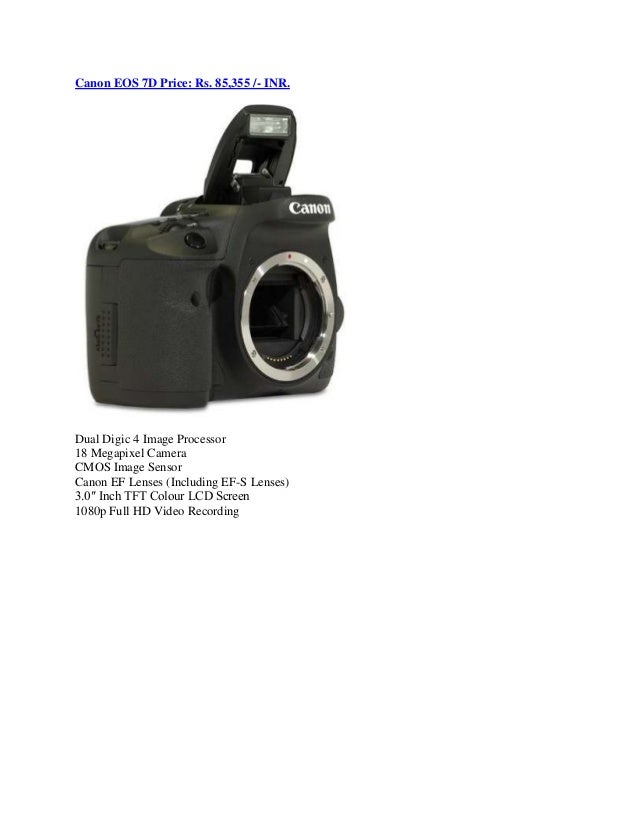 Top 10 dslr camera list price in india