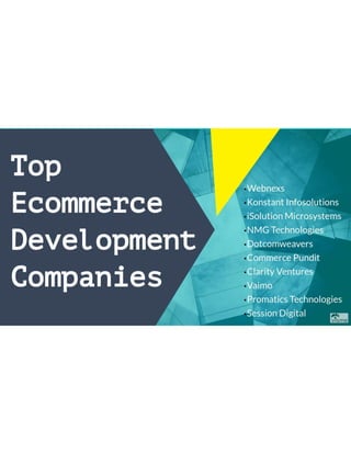Top 10 ecommerce development companies