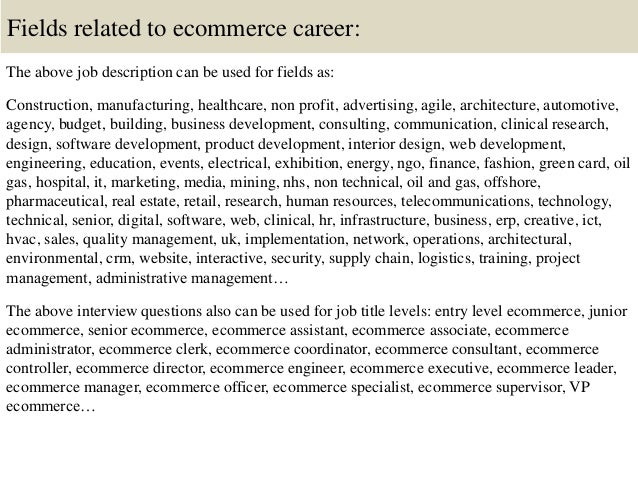 ecommerce interview questions