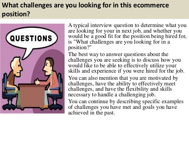 ecommerce interview questions