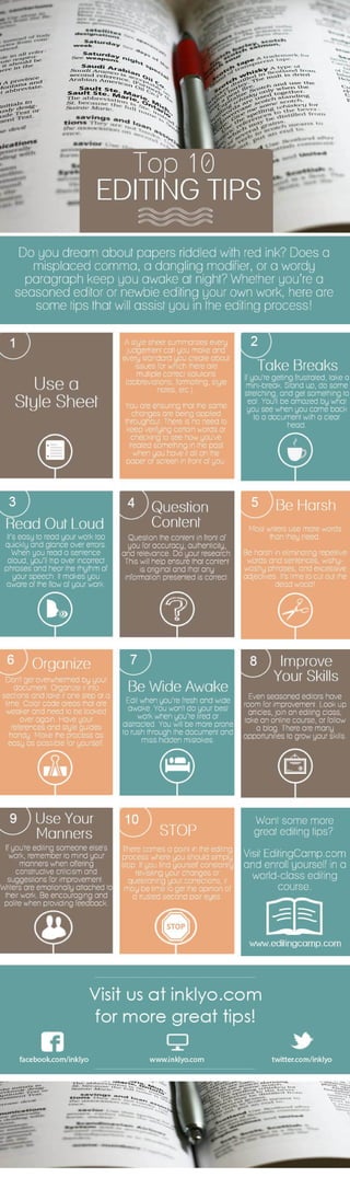 Top 10 Editing Tips | PDF