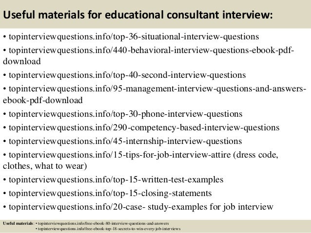 education consultant job description