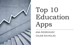 Top 10
Education
Apps
ANA RODRIGUEZ
CALEB NICHOLAS
 