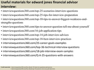 Top 10 edward jones financial advisor interview questions and answers ...