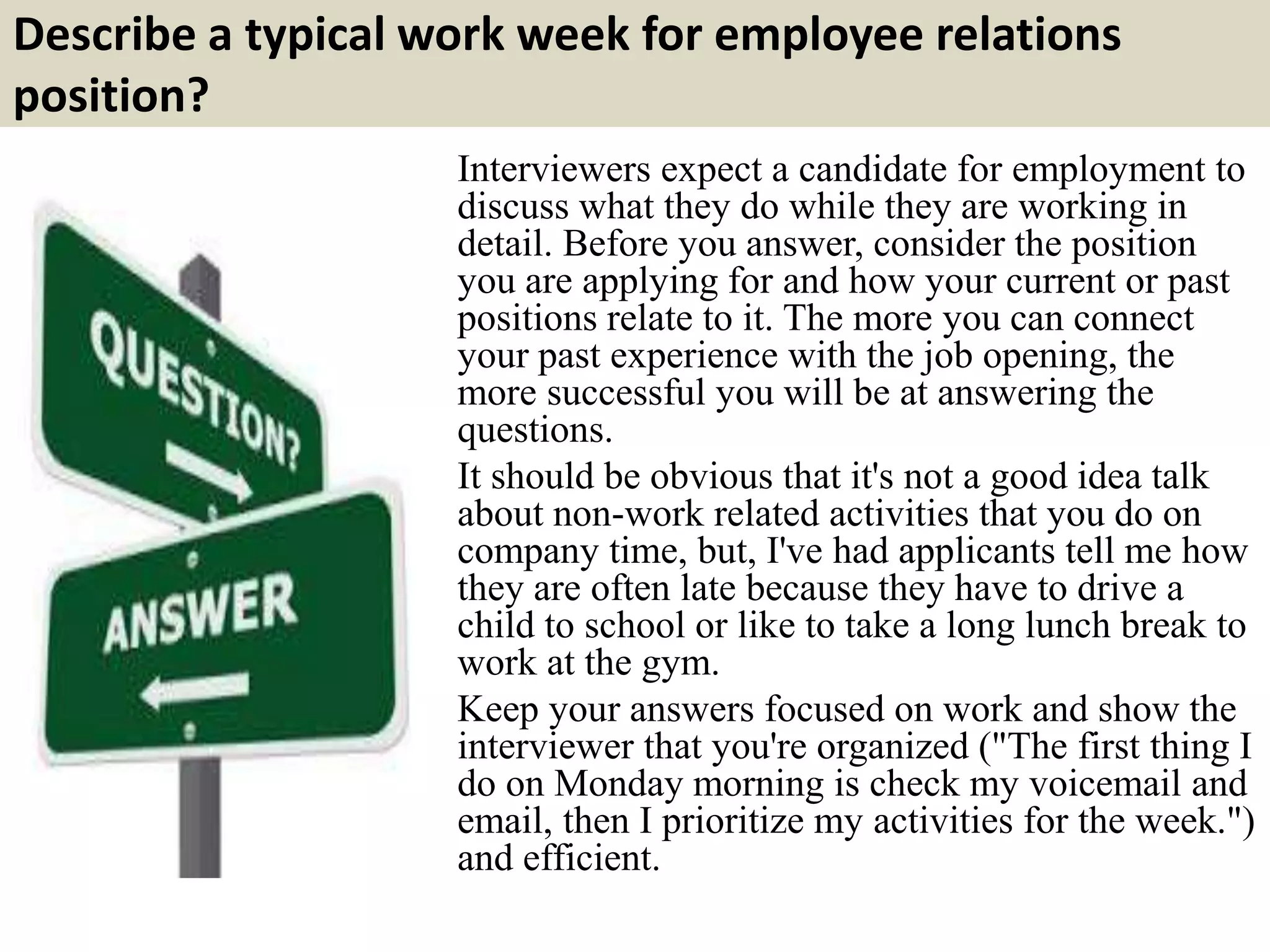Top 10 employee relations interview questions and answers | PPTX