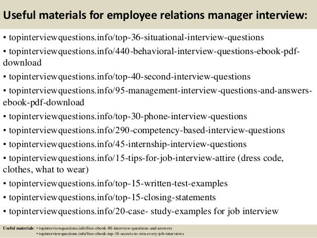 employee relations manager
