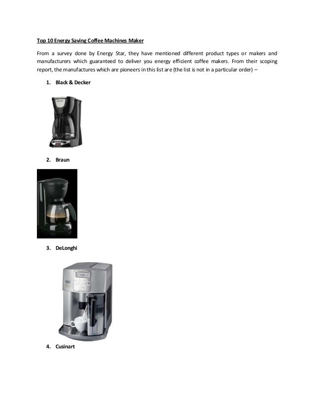 Top 10 energy saving coffee machines maker