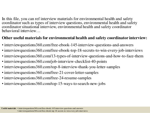 safety coordinator cover letter