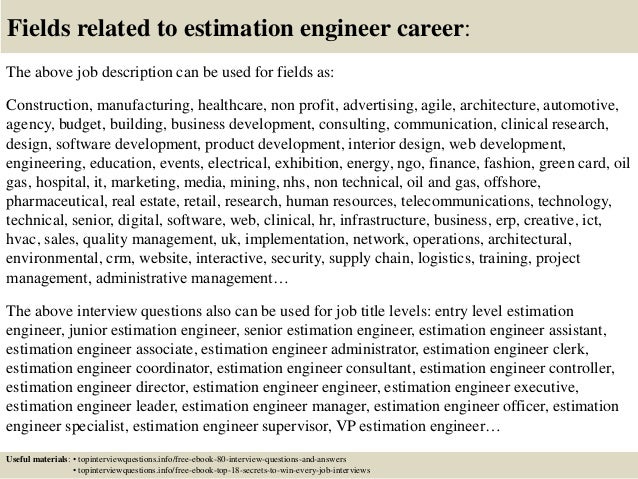 Top 10 Estimation Engineer Interview Questions And Answers Top 10 Estimation Engineer Interview Questions And Answers
