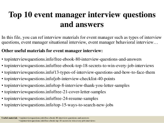 top 10 event manager interview questions and answers retail management interview questions and answers