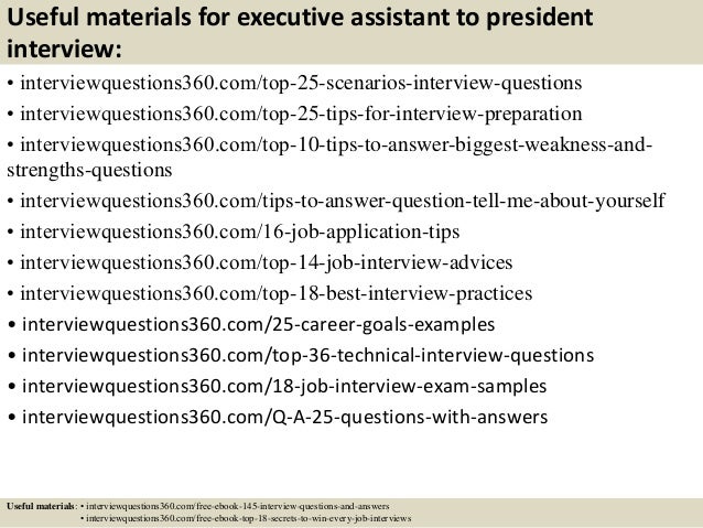 top 10 executive assistant to president interview questions and answe executive assistant interview answers