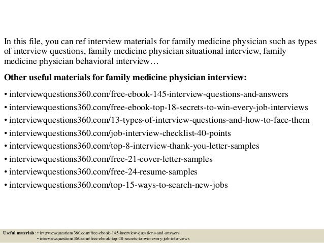 doctor interview questions and answers