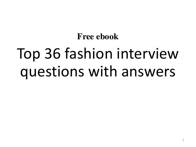 fashion interview questions