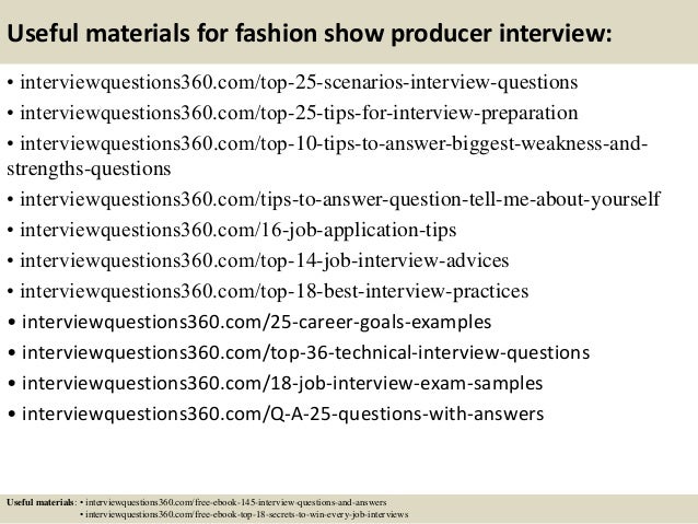 question for fashion show