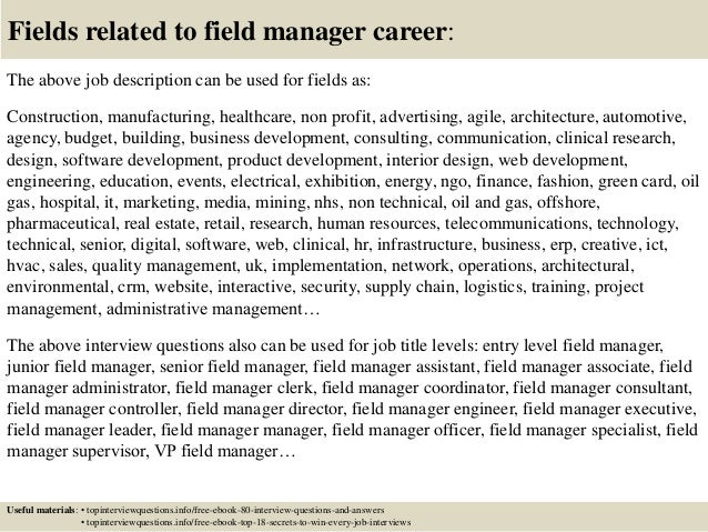 field manager job description