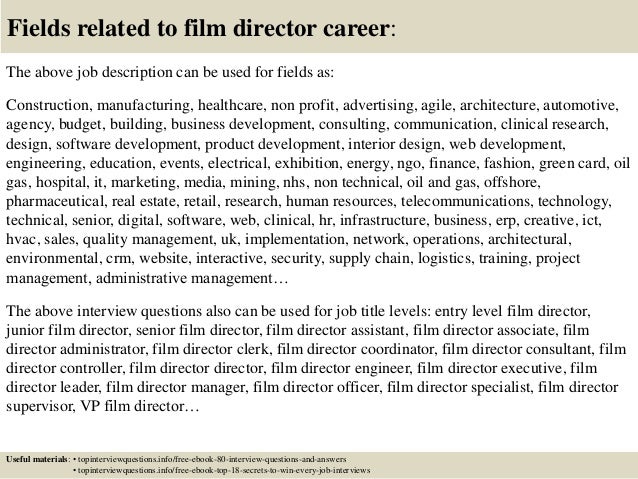 Top 10 film director interview questions and answers