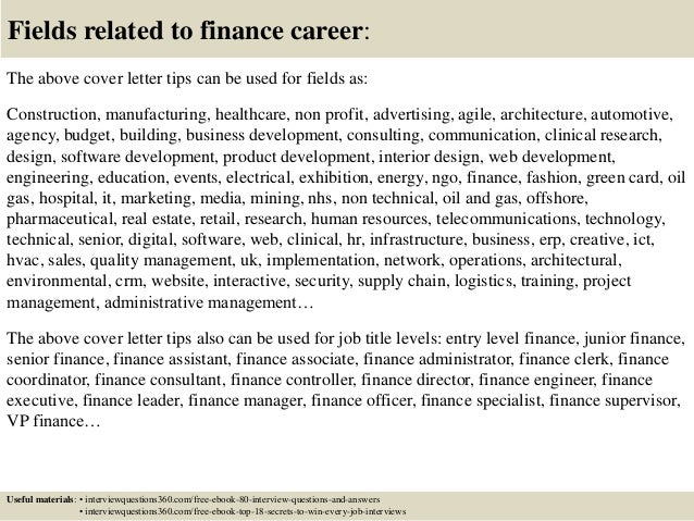 sample financial controller cover letter