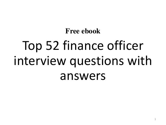 finance interview questions and answers
