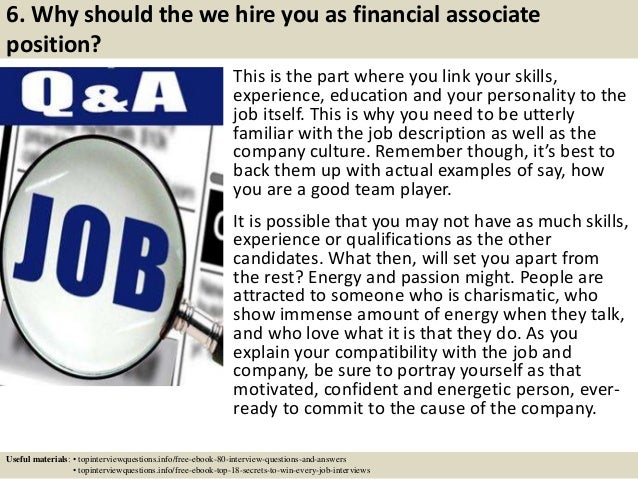 financial associate job description