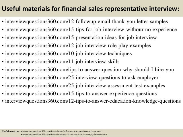 sales representative interview questions