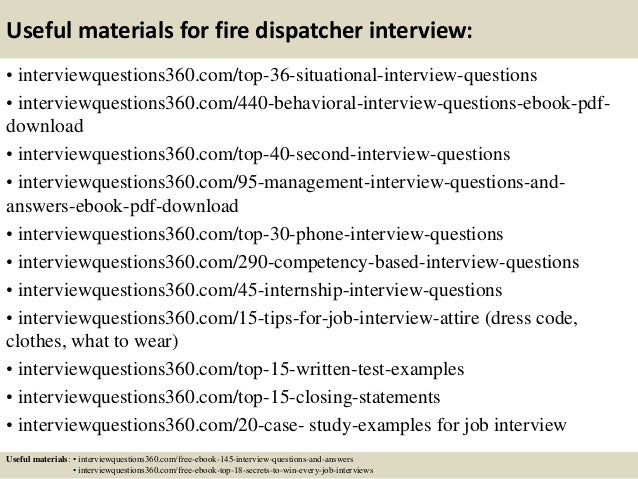 dispatcher interview questions
