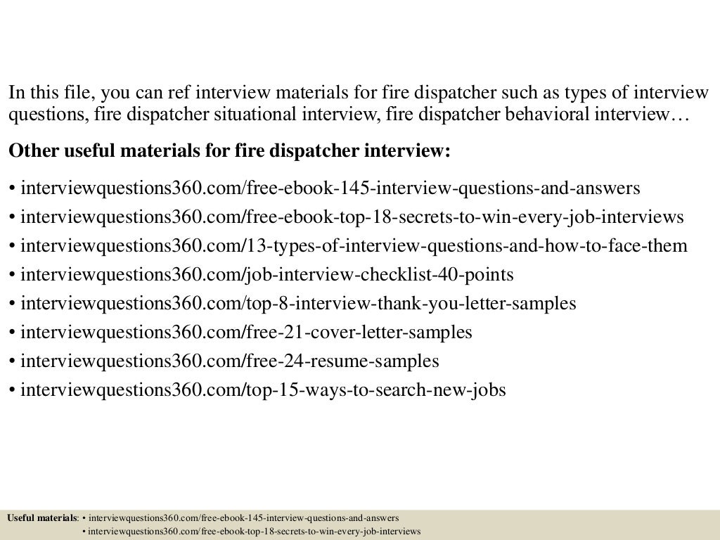 Top 10 fire dispatcher interview questions and answers