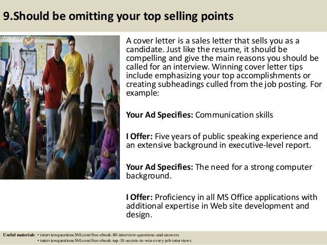 sample of cover letter for employment