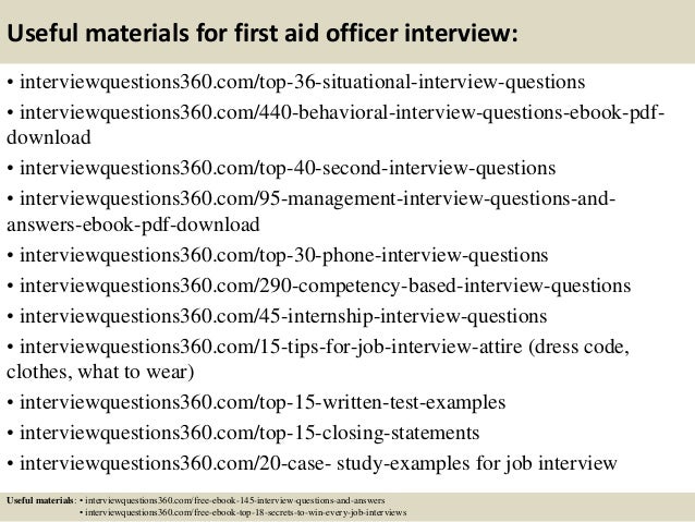 top 10 first aid officer interview questions and answers examples of competency based interview questions