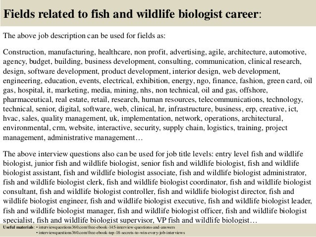 fish biologist cover letter top 10 fish and wildlife biologist questions and fish biologist cover letter top 10 fish and wildlife biologist questions and