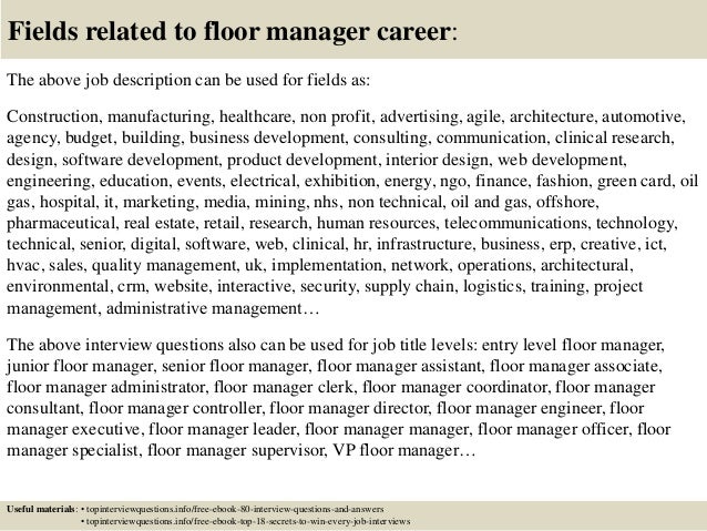 Top 10 Floor Manager Interview Questions And Answers