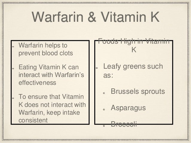 Are there any known interactions between warfarin and eggs?